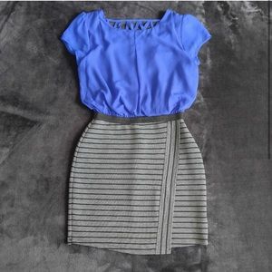 EUC Mixed Media Mini Dress